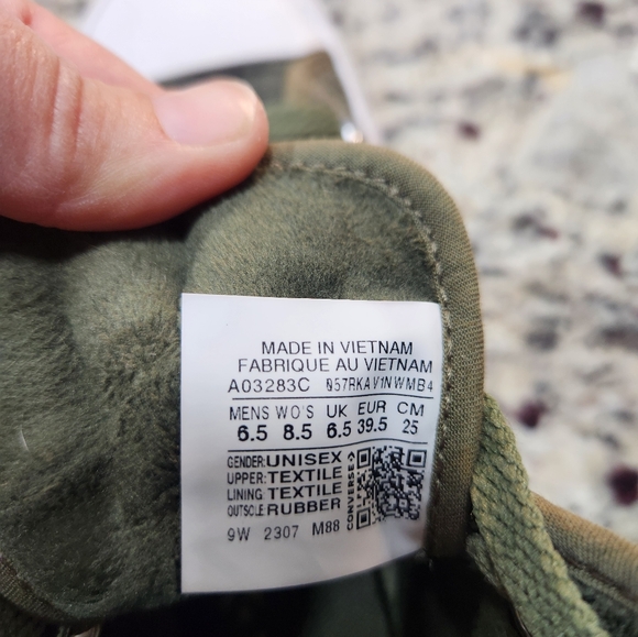 Converse Khaki Green Canvas High-Tops - Picture 4 of 9